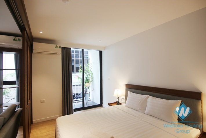 Pretty Japanese styling apartment for rent on Linh Lang street, Ba Dinh